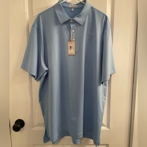 Peter Millar Summer Comfort Polo Shirt Columbia Blue Performance NEW WITH TAGS